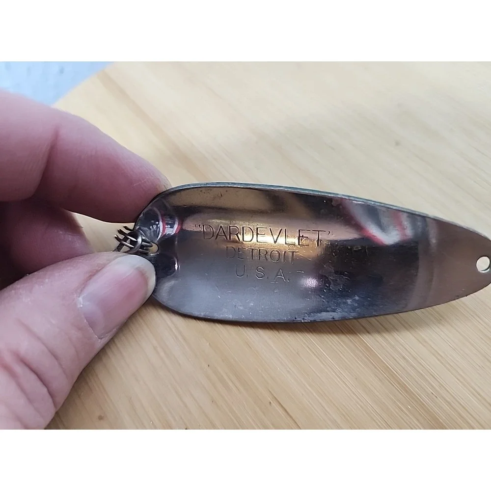 Vintage‎ Eppinger Dardevle IMP Spoon Green Yellow